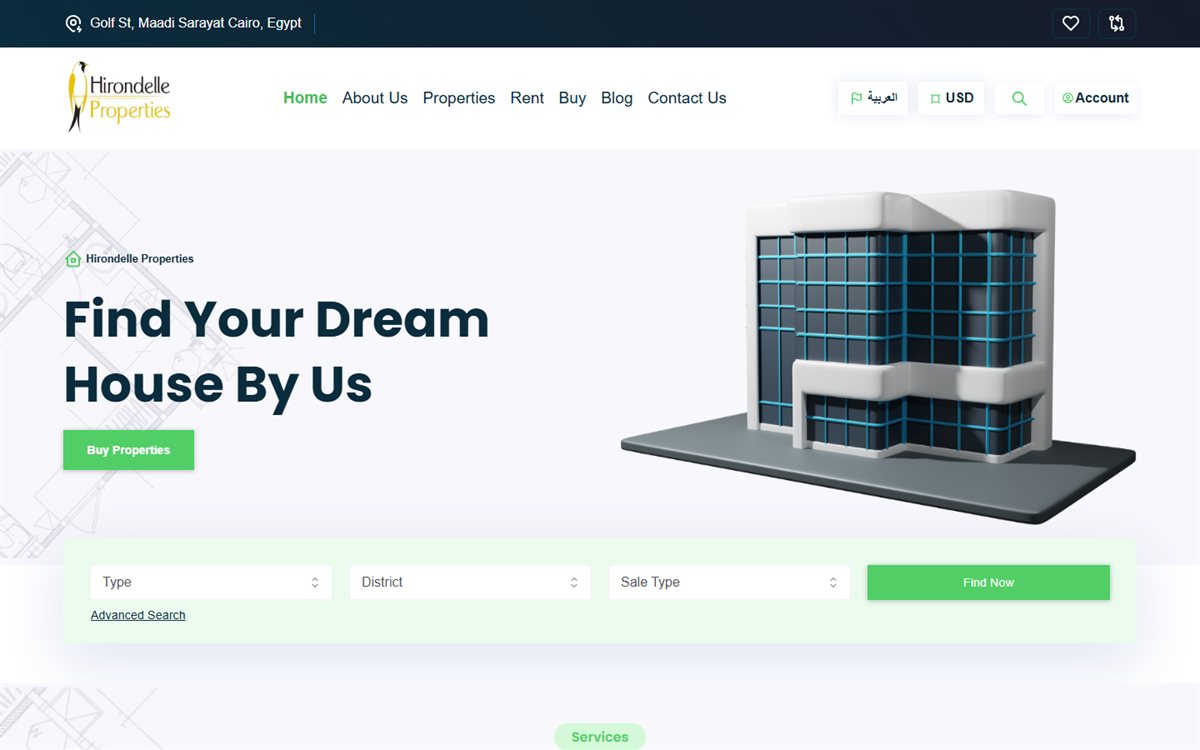 Hirondelle Properties — website